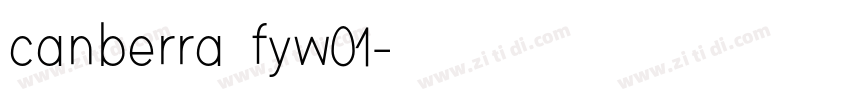 canberra fyw01字体转换